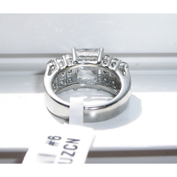 STAINLESS STEEL AAA Grade Cubic Zirconia Ring NWT - Picture 9 of 11